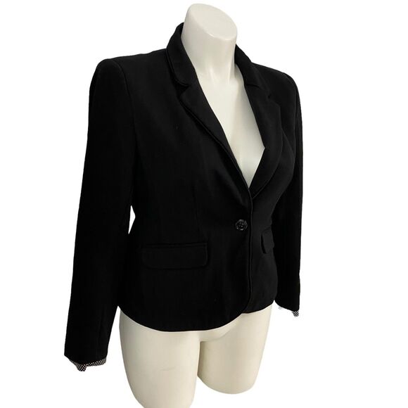 Versona Blazer Womens Size 16 Black Work Office Jacket Basic Minimalist Corpcore - Picture 3 of 16